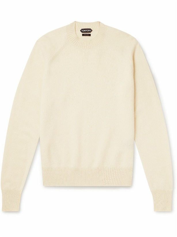 Photo: TOM FORD - Wool and Cashmere-Blend Sweater - White