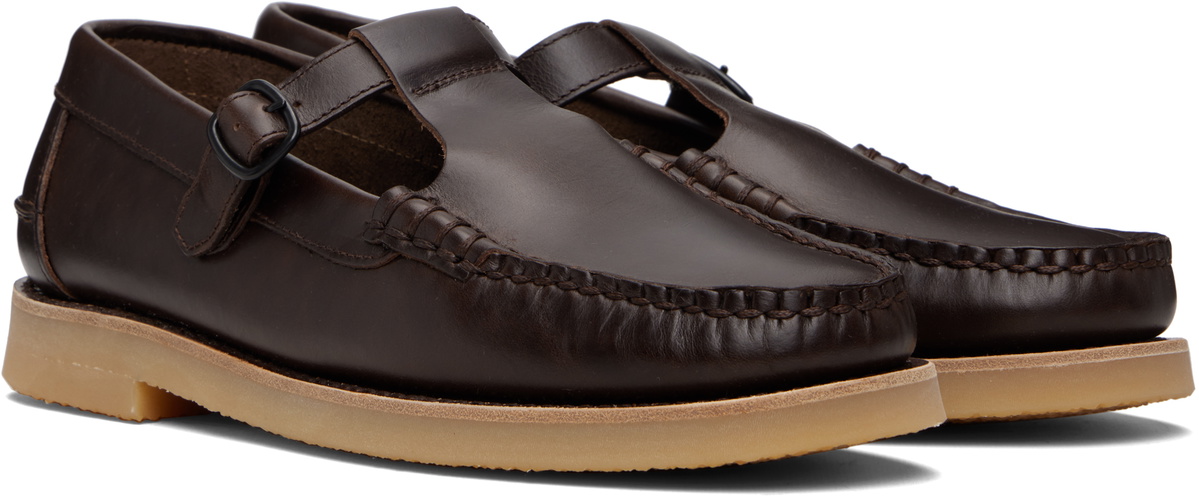 HEREU Brown Alber Rubber Veg Tan Loafers