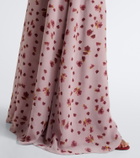Markarian Morgaine floral chiffon maxi skirt