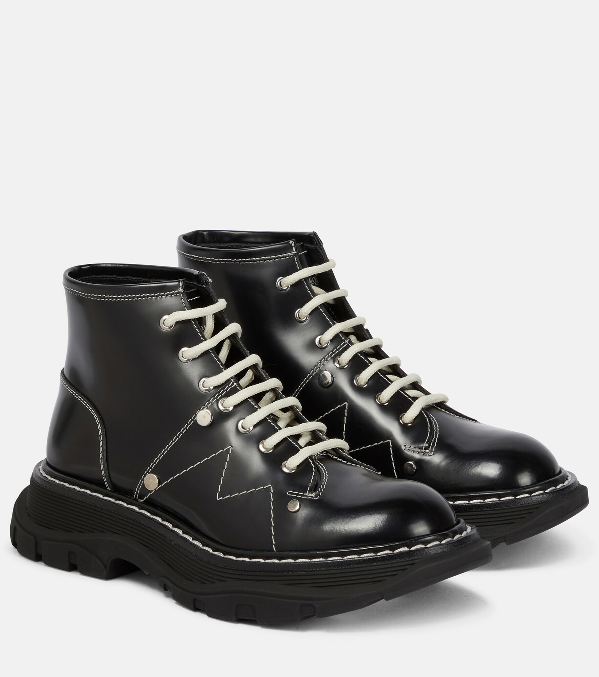 Alexander McQueen - Tread patent leather ankle boots Alexander McQueen