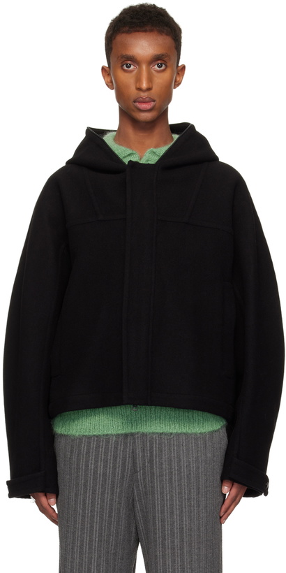 Photo: Solid Homme Black Handmade Hoodie Jacket