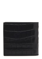 Alexander Mcqueen Skull Crocodile-effect Leather Wallet - Black - One Size