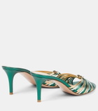 Gianvito Rossi Vyna 70 metallic leather mules