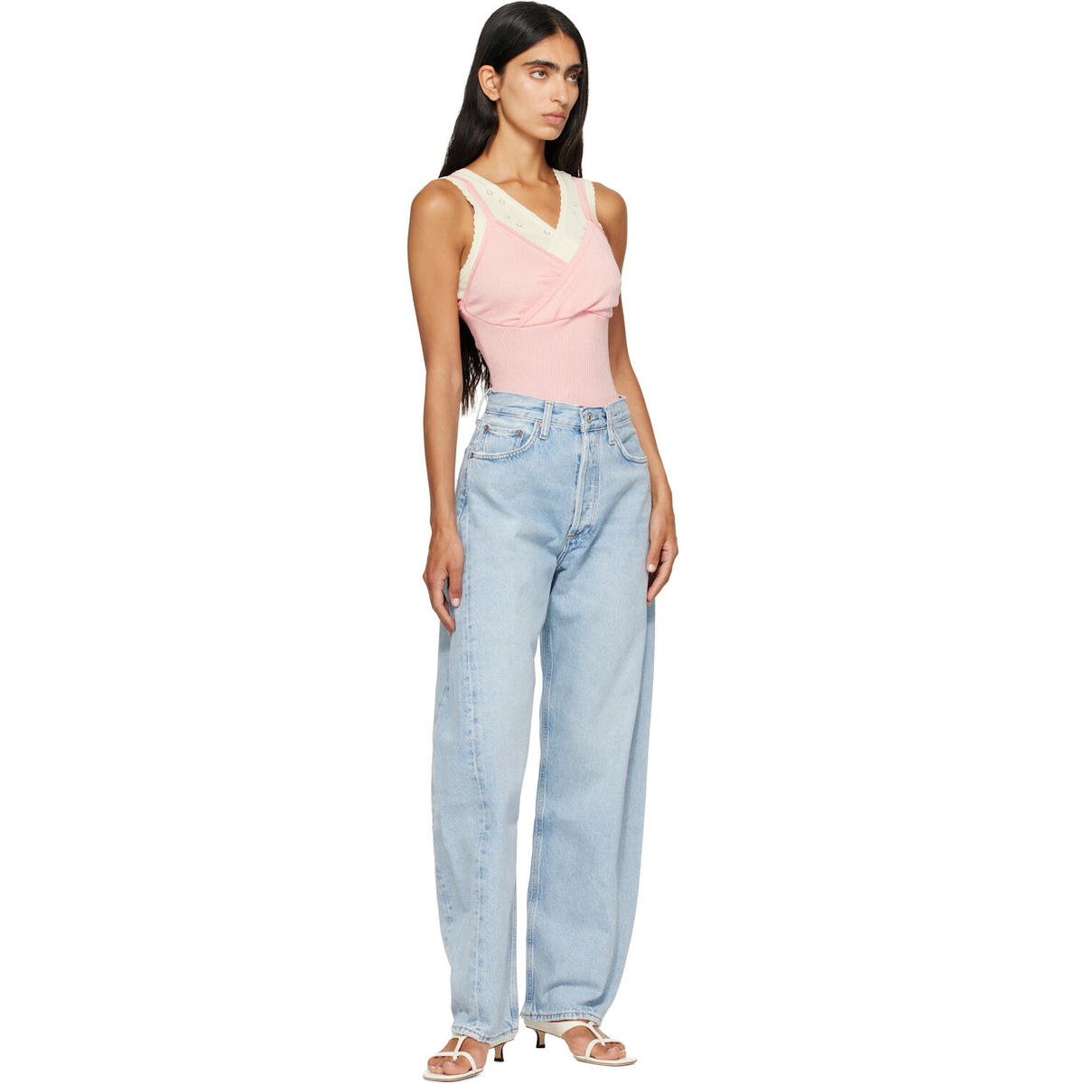 AGOLDE Blue Luna High Rise Pieced Taper Jeans
