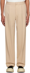 Bonsai Beige Loose-Fit Trousers