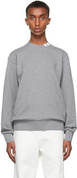 Thom Browne Grey 4-Bar Mock Neck Sweatshirt