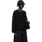 Fear of God ESSENTIALS Black Long Sleeve Crewneck Sweater