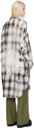 R13 SSENSE Exclusive Black & Beige Jumbo Shirt Minidress