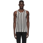 Saint Laurent Black and Off-White Striped Tank Top