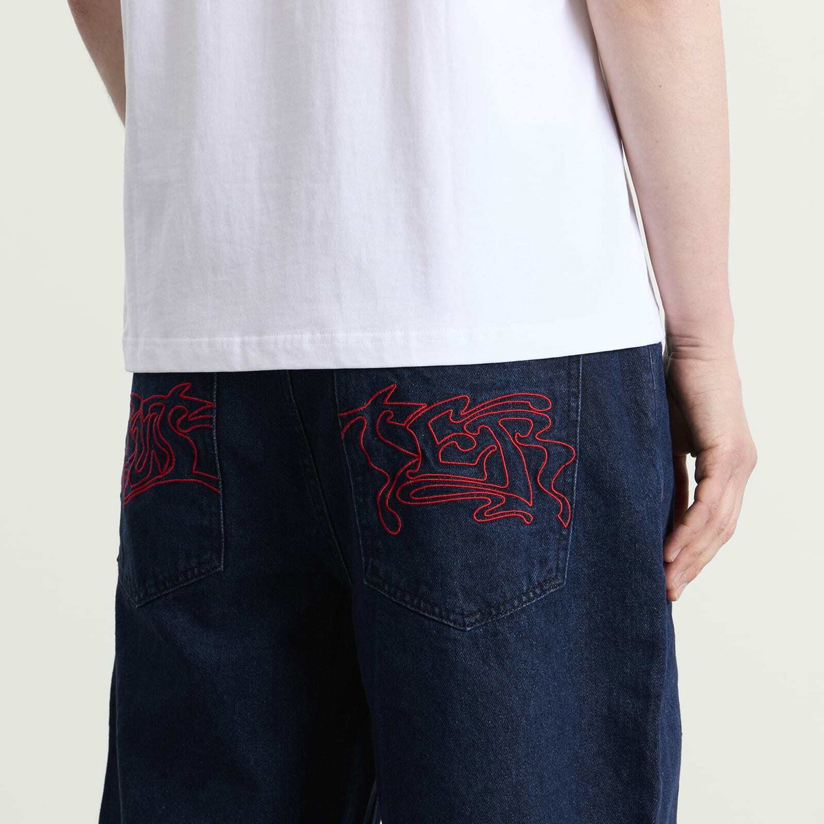 Butter Goods Men's Drummer Baggy Denim Shorts in Raw Dark Indigo
