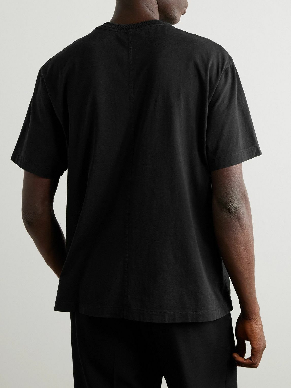 SSAM - Charlie Organic Cotton-Jersey T-Shirt - Black
