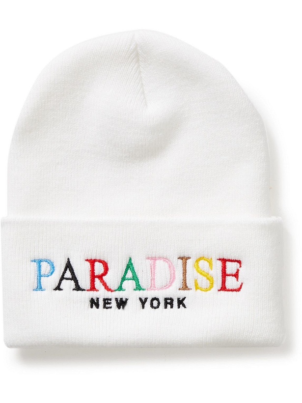 Photo: PARADISE - Logo-Embroidered Knitted Beanie