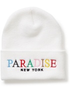 PARADISE - Logo-Embroidered Knitted Beanie