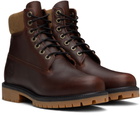 Timberland Burgundy Heritage 6-Inch Lace-Up Waterproof Boots