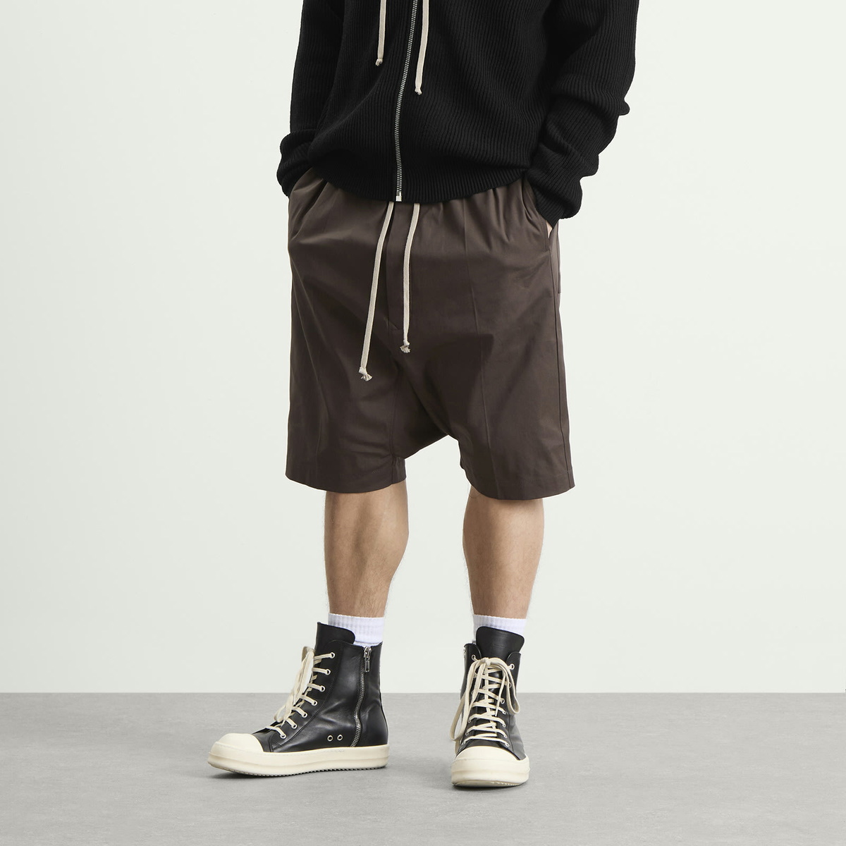 Rick Owens Men's Ricks Pods Shorts in Dark Dust Rick Owens