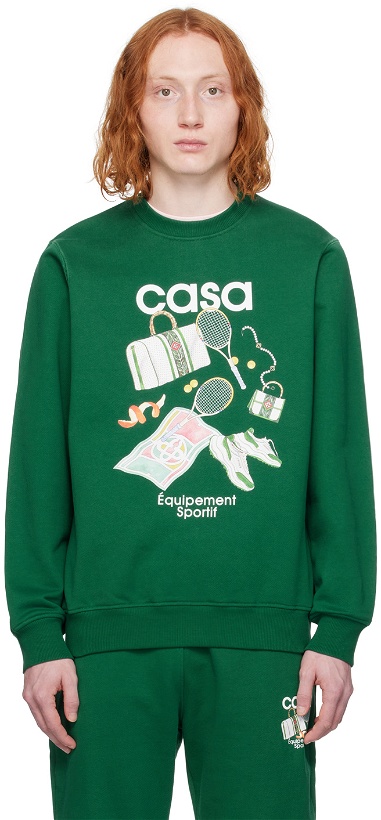 Photo: Casablanca Green 'Equipement Sportif' Sweatshirt