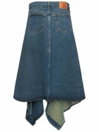 Y/PROJECT Asymmetric High Rise Denim Midi Skirt