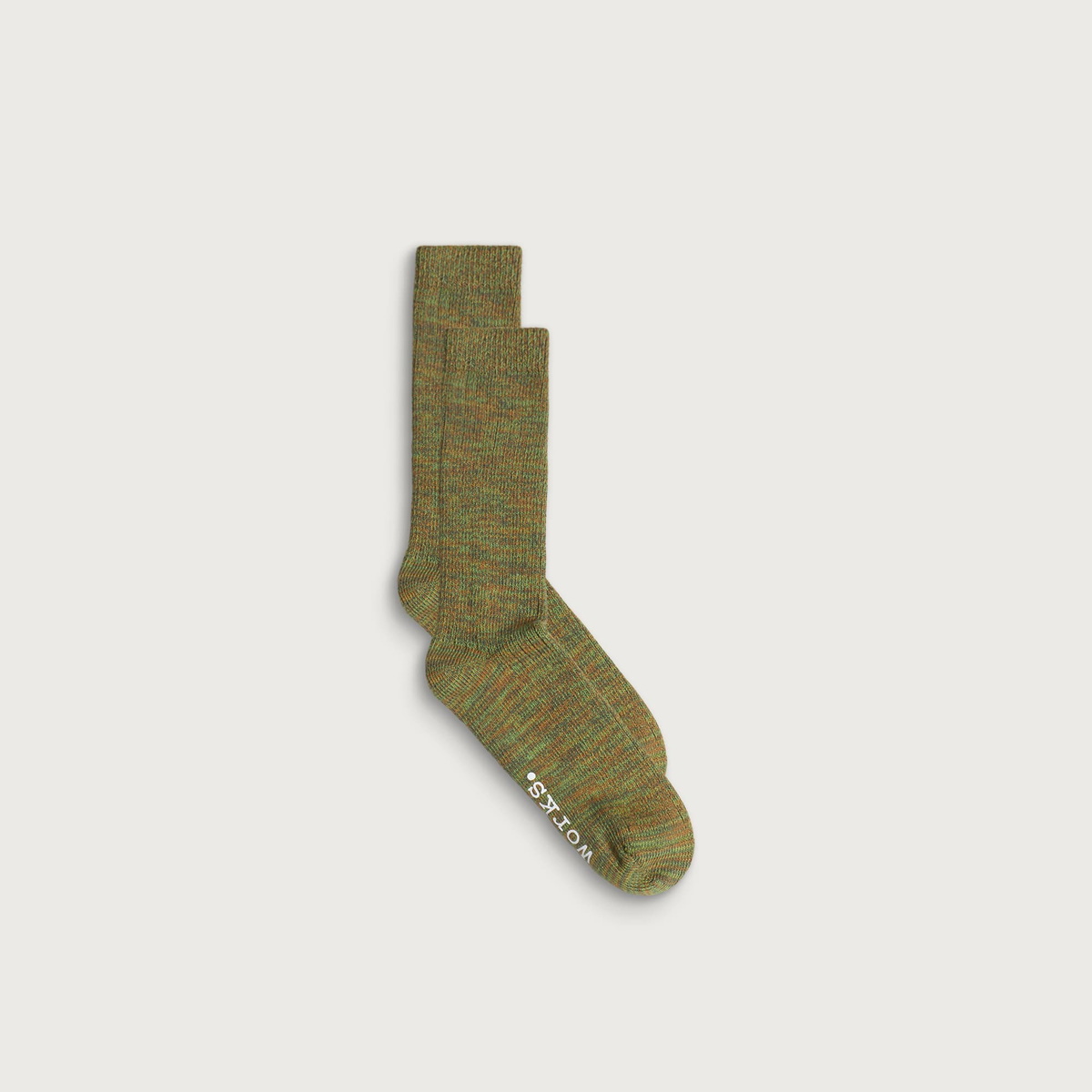 Universal Works Men's Slub Knit Slub Sock in Olive