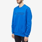 Alexander McQueen Men's Embroidered Logo Crew Sweat in Galactic Blue