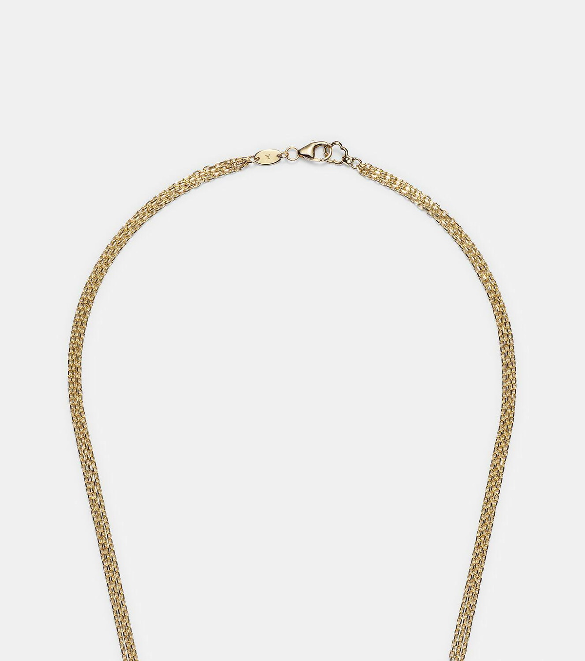 Yeprem Golden Strada 18kt white and yellow gold necklace with diamonds
