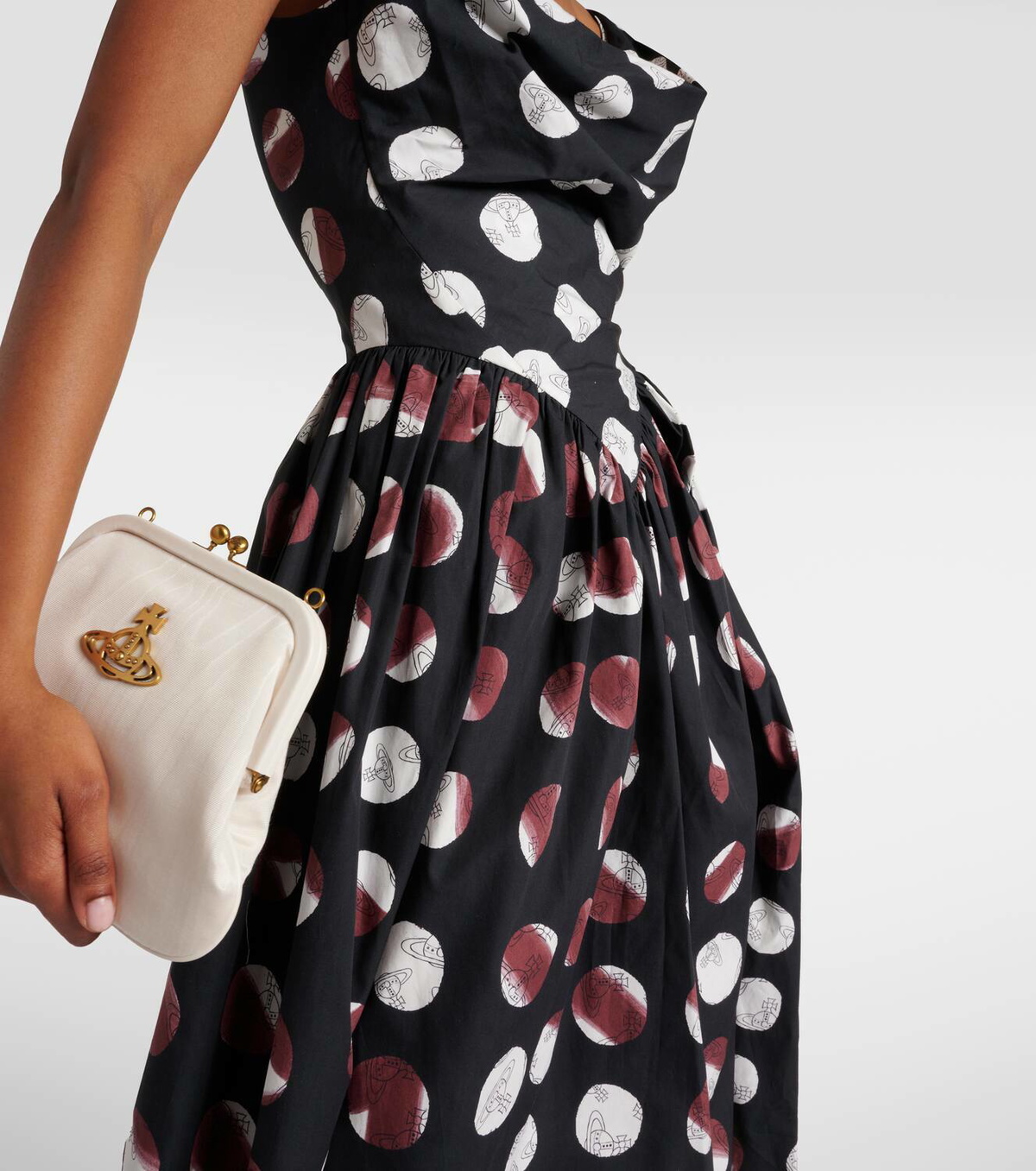 VIVIENNE WESTWOOD ワンピースKate cotton poplin midi 905262 Kate cotton poplin midi dress in white - Vivienne Westwood