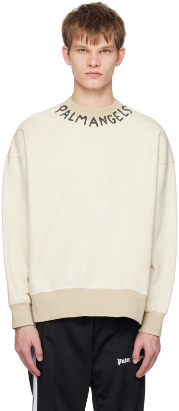 Photo: Palm Angels Off-White Vintage Sweatshirt