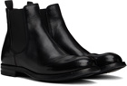 Officine Creative Black Balance 008 Chelsea Boots