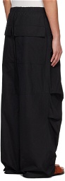 Jil Sander Black Oversized Cargo Pants