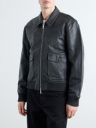 Officine Générale - Cesario Grained Leather Jacket - Black