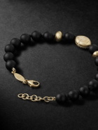 Jacquie Aiche - 14-Karat Gold, Hematite and Diamond Beaded Bracelet