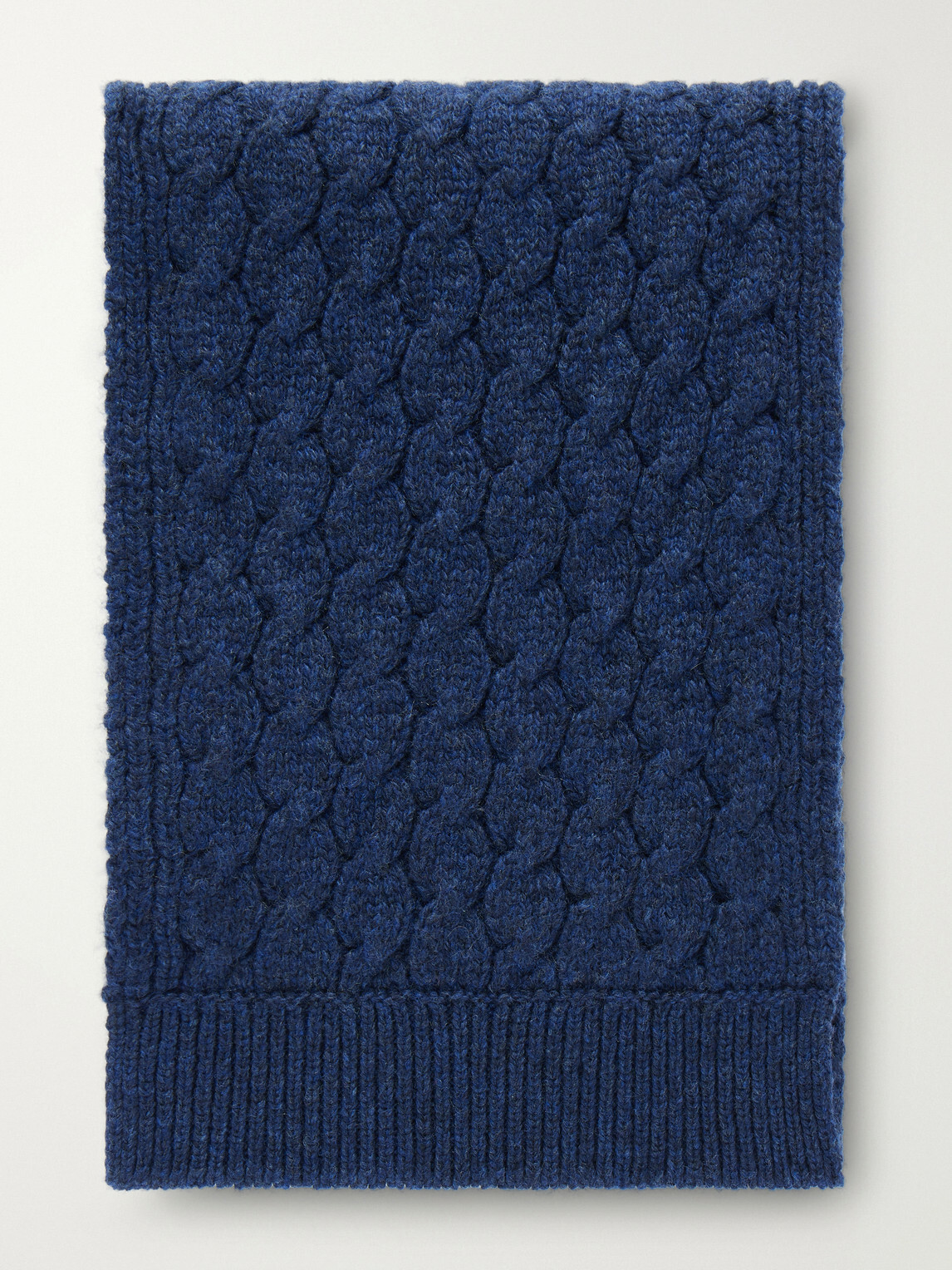Begg & Co - Bernard Cashmere and Wool-Blend Scarf - Blue