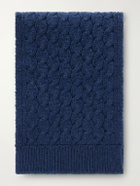 Begg & Co - Bernard Cashmere and Wool-Blend Scarf - Blue