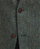 Brooks Brothers Men's Regent Regular-Fit Brushed Wool Herringbone Tweed Sport Coat | Teal