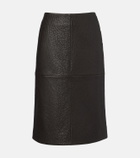 Joseph Shroff leather pencil skirt