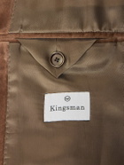 Kingsman - Slim-Fit Shawl-Collar Cotton-Velvet Tuxedo Jacket - Brown