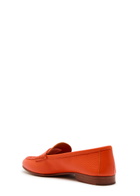 Polo Ralph Lauren Logo Grained Leather Loafers Orange