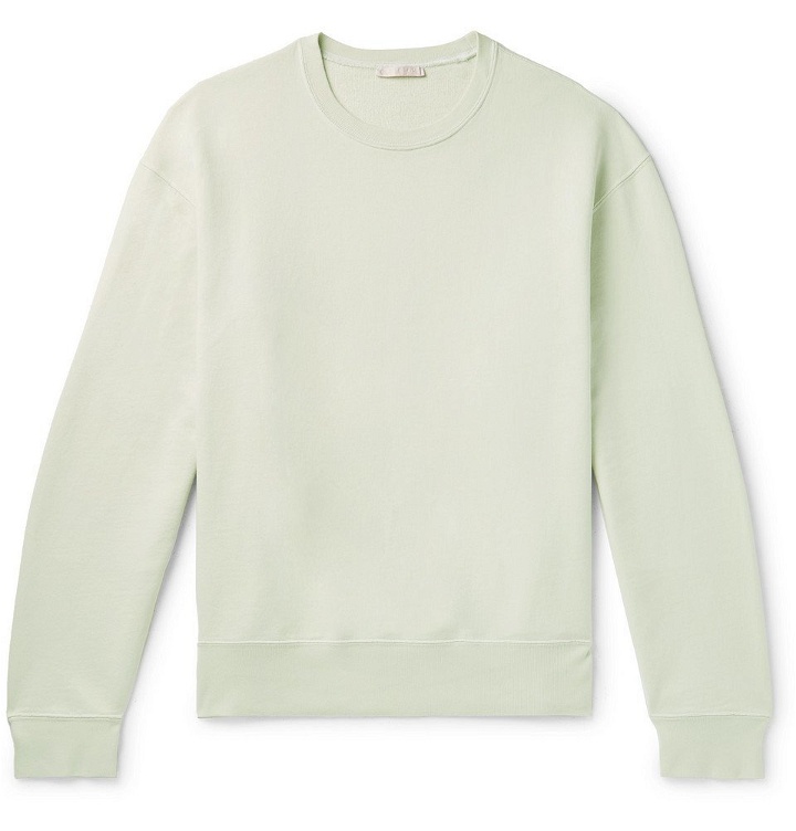 Photo: Our Legacy - Loopback Cotton-Jersey Sweatshirt - Light green