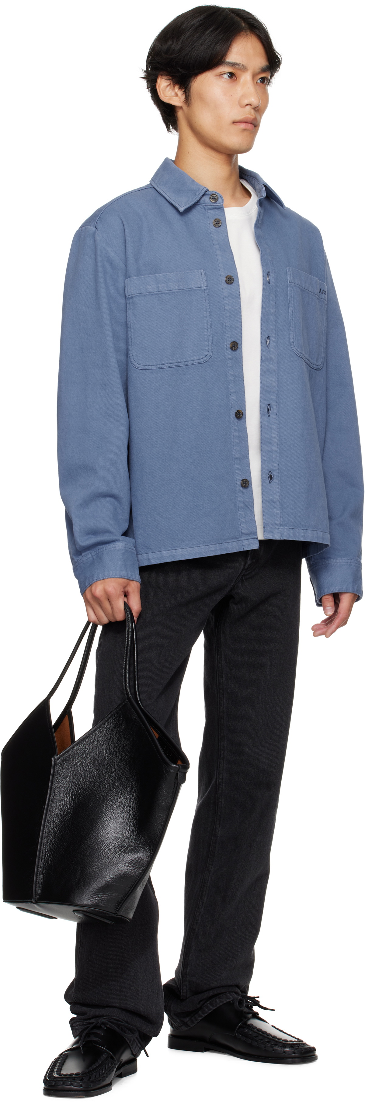 HEREU Black Calella Distressed Tote