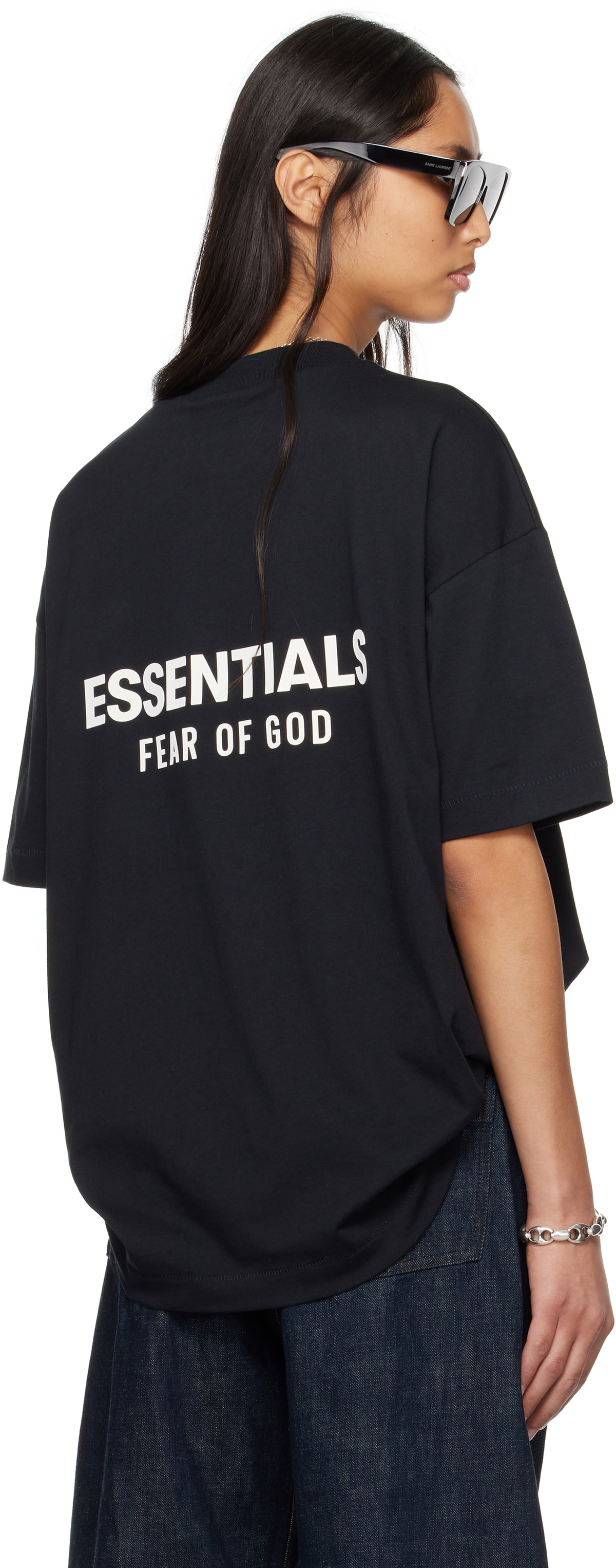 Fear of God ESSENTIALS Black Classic Short Sleeve T-shirt Fear Of God ...