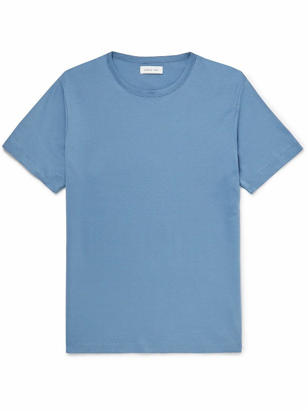Photo: Hamilton And Hare - Cotton-Jersey T-Shirt - Blue