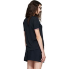 Thom Browne Navy Rib Cuff RWB Tipping Wool Jersey T-shirt