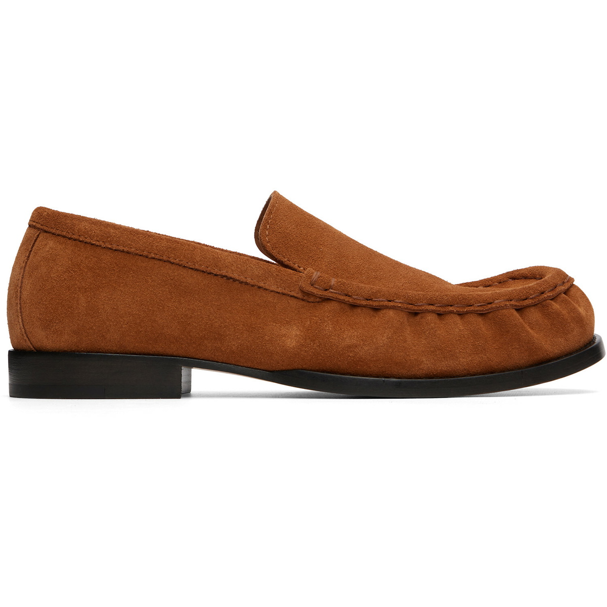 Dries Van Noten Tan Full Reverse Suede Calf Leather Loafers