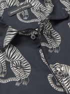 Desmond & Dempsey - Printed Cotton Pyjama Shirt - Black