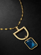 Lito - Gold Blue Topaz Necklace