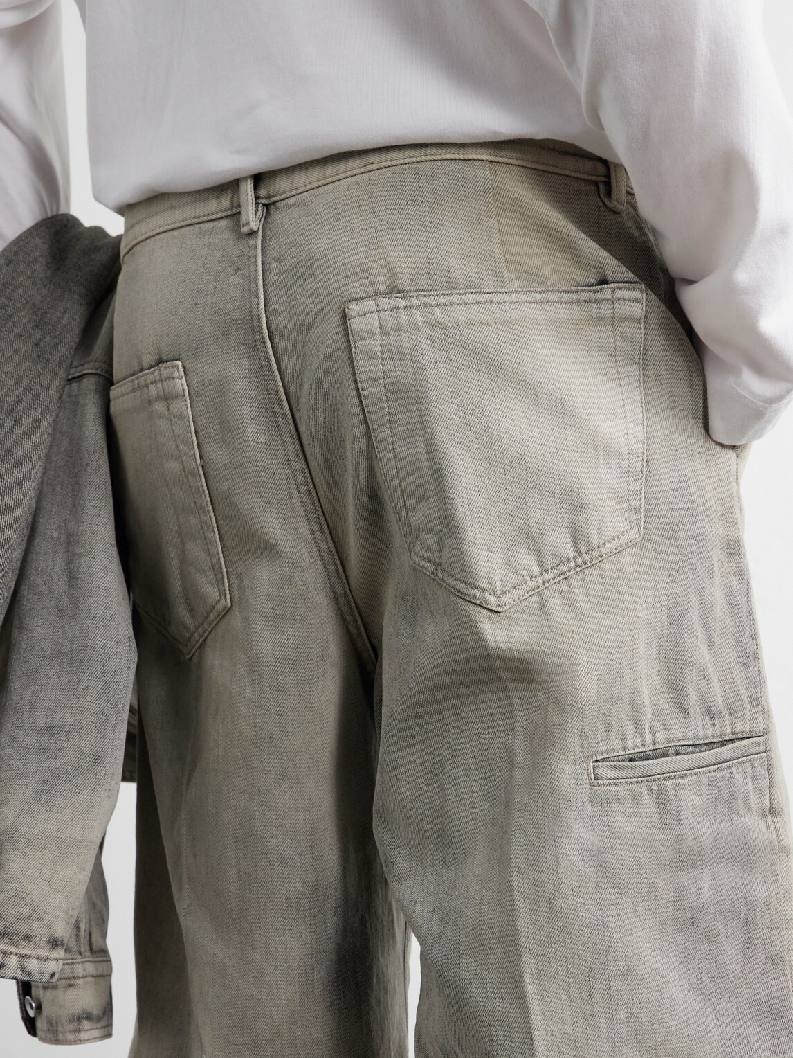 DRKSHDW by Rick Owens - Work Straight-Leg Denim Shorts - Gray
