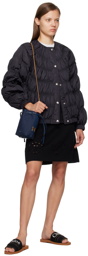 Chloé Navy Ruched Down Jacket