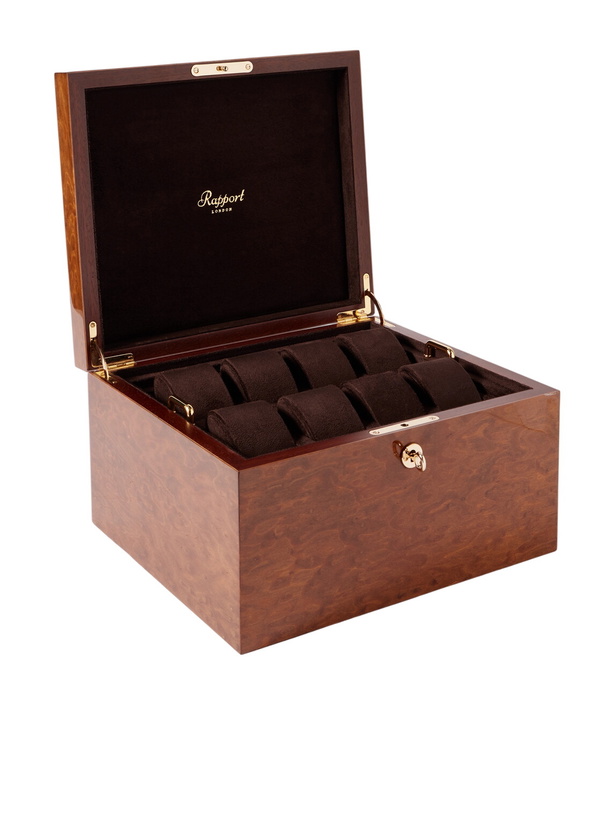 Photo: Rapport London - Heritage Burr Walnut 16-Piece Watch Box