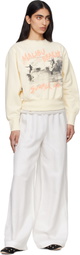 ANINE BING Off-White Harry Shrunken Sweatshirt