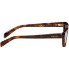 Prada Eyewear Brown Oval Sunglasses
