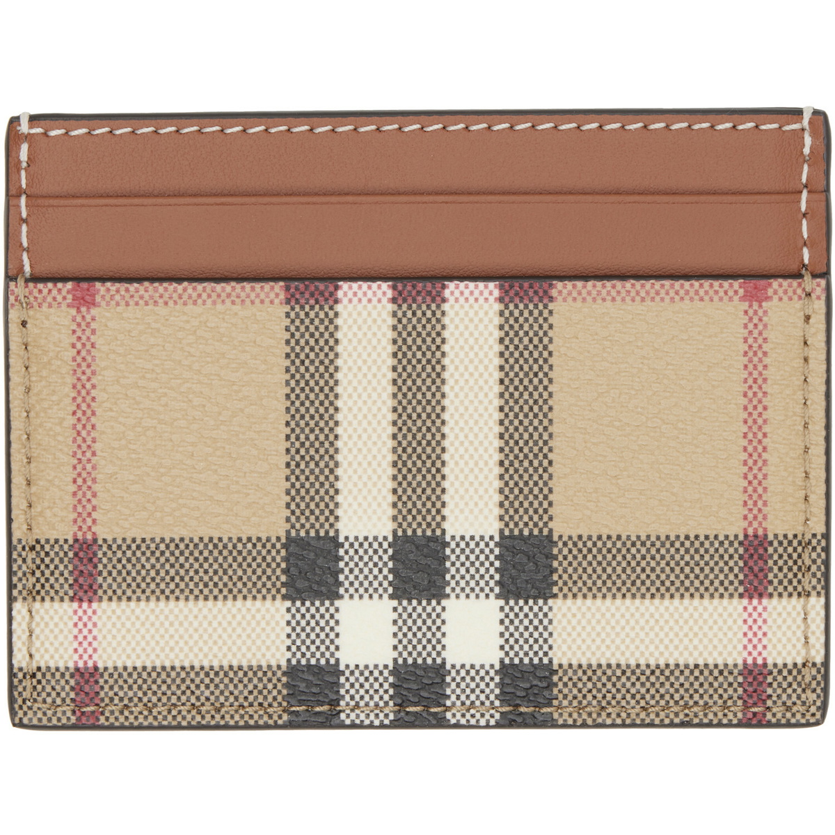 Burberry Beige Check Card Holder